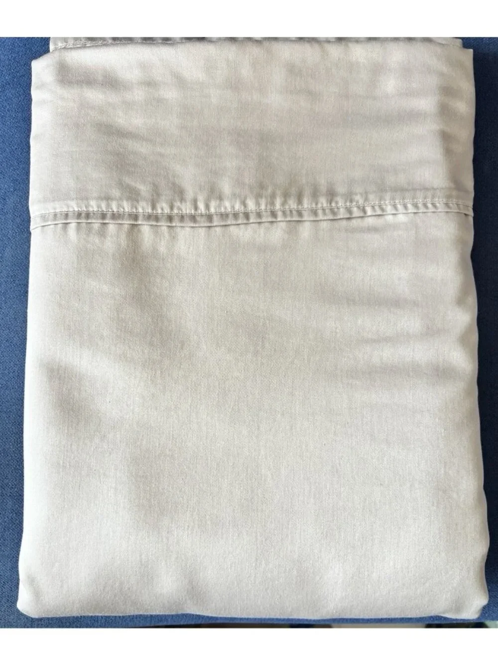 KING Flat Sheet Ecru 100% Egyptian Cotton Tan Luxury Linens Charisma PRISTINE